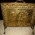 Brass Fireplace Screen Vintage