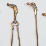 Brass Horse Head Fireplace Tool Set