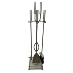 Brushed Nickel Fireplace Tools