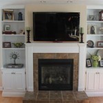 Fireplace With Cabinets On Each Side