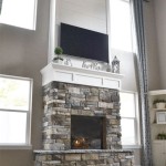 Fireplace With Stone And Shiplap