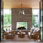 Indoor Outdoor Double Sided Wood Burning Fireplace