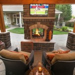 Outdoor Patio With Fireplace And Tv