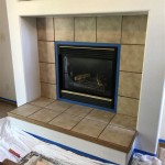 Painting Tile Around Fireplace Before And After