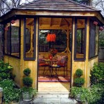 Screened Gazebo With Fireplace