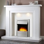 White Electric Fireplace Suite