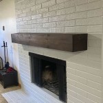 White Mantle Brick Fireplace