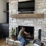 Whitewashing A Stone Fireplace